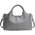 Colisha Genuine Leather Purses and Handbags for Women Top Handle Satchel Large Work Tote Shoulder Crossbody Bag Gray