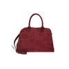 Time and Tru Women's Sage Satchel Soft Faux Suede Tote Bag, Wine