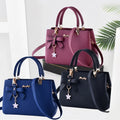 Purses and Handbags for Women Fashion Ladies PU Leather Top Handle Satchel Shoulder Tote Bags Plum Bow Crossbody Bag