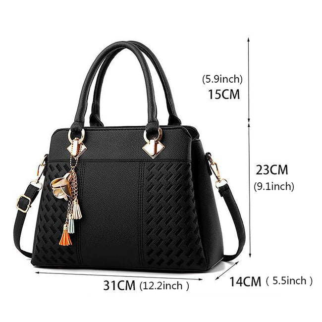 Handbags for Women Xhshgfbi,Women Handbags Roomy Fashion Tote Leather Bag Ladies Purse Satchel Shoulder Bags Black Bag