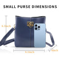 Kabuer Women's Crossbody Bucket Bag, Purse with Adjustable Shoulder Strap, PU Leather
