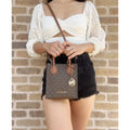 Michael Kors Mercer Extra-Small Logo and Leather Crossbody Bag (6”W X 6.75”H X 2.5”D)