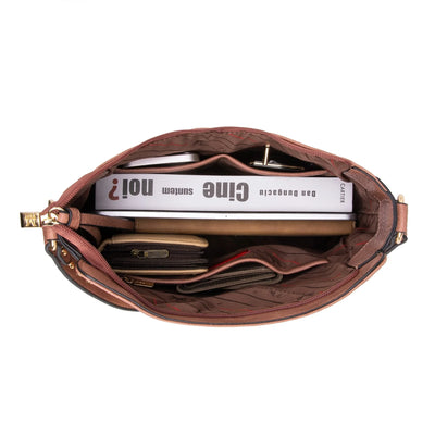 Montana West Hobo Bag for Women Crossbody Purse and Handbags Ladies Chic Shoulder Bags, Dark Pink