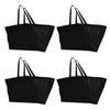 DuraSack Haul-It-All Reusable Shopping Bag, Heavy Duty, 36"L x 8.5"W x 13.5"H, Black, 4-Pack