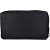 Marshal Genuine Leather Double Zipper Clutch Checkbook Wallet for Women #4575CF RFID Black
