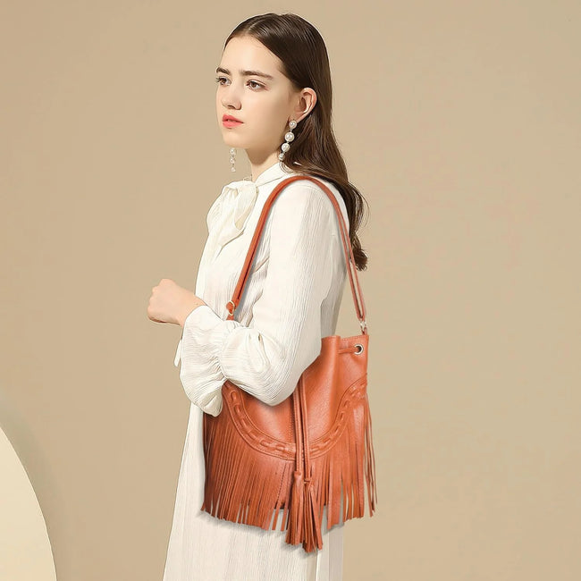 Boho Purses, Boho Bag, Black Fringe Purse, Western Purses for Women, Crossbody Bags for Women, Bucket Bags