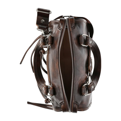 Madden NYC Women's Soft Zipper Satchel Handbag, Brown