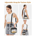 Clear Crossbody Bag Stadium Approved, Clear Bag for Stadium Events, Small Clear Purses for Women Stadium Crossbody