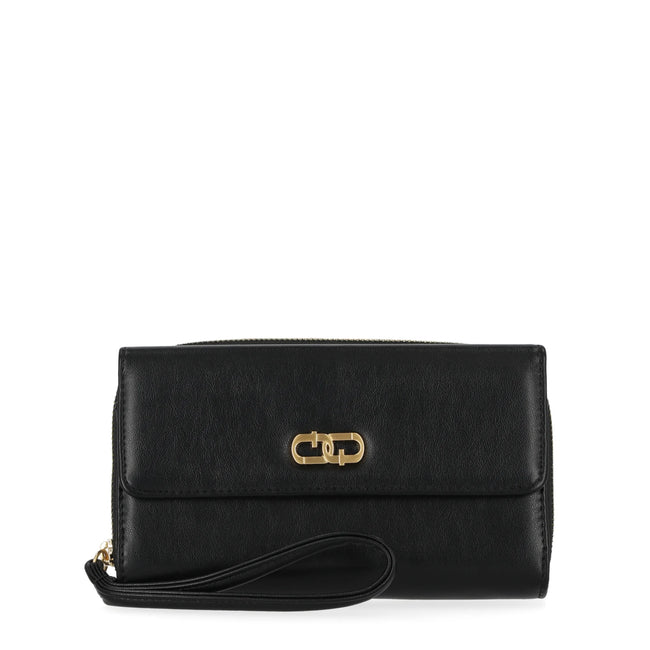 Time and Tru Women's Ainsley Bulk Clutch, Solid Black